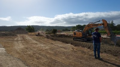 Démarrage du chantier du Clos Saint Estève à Blauvac